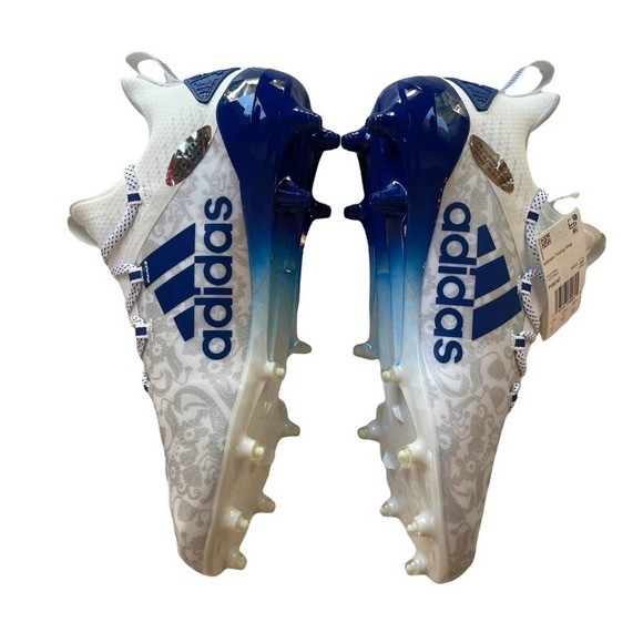 Adidas Adizero Reign Young King Football Cleat Blue Floral size 11.5 #FU6707 - Picture 10 of 14
